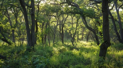 Naklejka premium Forest Sunrise