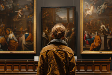 Visitors to the rich museum of painting. The concept of culture and development