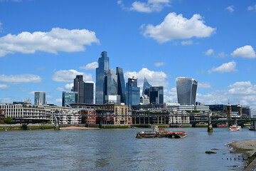 Obraz premium River Thames and City Skyline, London, England, UK