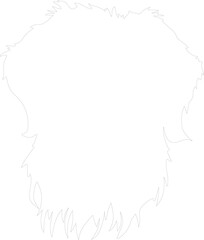 Fototapeta premium Black Russian Terrier outline