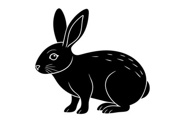 rabbit silhouette vector illustration