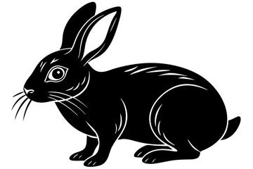 rabbit silhouette vector illustration