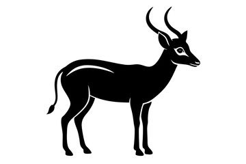 Obraz premium klipspringer silhouette vector illustration