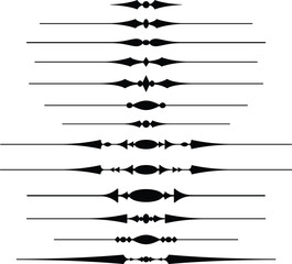 Set of page dividers or rule lines