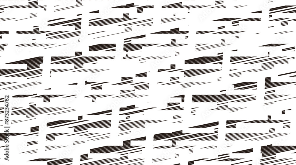 Sticker black and white abstract lines pattern. dynamic diagonal move effect background. vector format illus