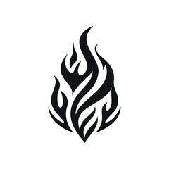 Flame tattoo. Vector drawing.In tribal style.
