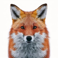 Obraz premium white background fox