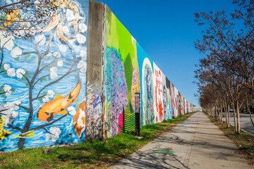 A graffiti wall is a canvas where every color tells a story, Atlanta, Georgia, United States of America