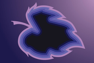 Leaf paper cut illustration 