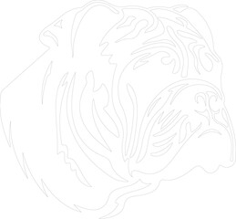 Fototapeta premium Bulldog outline
