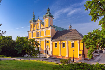 Obraz premium Church of St. Anthony of Padua in Poznan at dawn