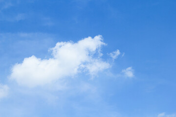 Blue sky and White cloud nature background.