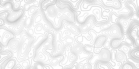 Obraz premium Topographic map seamless pattern vector background. The concept of a conditional geography scheme and the terrain path. 