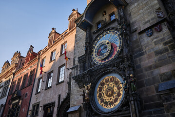 Detail of the Prague Astronomical Clock, attached to the Old Town Hall in Prague, capital of the Czech Republic