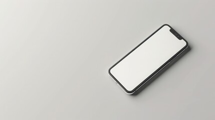 Blank mobile phone screen mockup isolated on white for app interface and game UI presentation