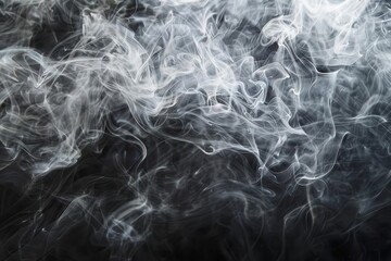 ethereal smoke art delicate wisps of silvery smoke form intricate patterns against deep black background mesmerizing textures abstract beauty
