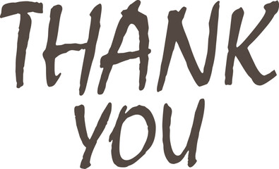 Thank You. Hand lettering Thank You for holiday Thanksgiving Day, vintage graphic, banner, poster. Greeting card calligraphy thank you, postcard for holiday Thanksgiving Day. Vector Illustration