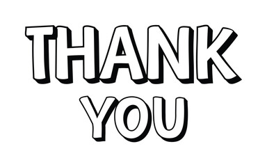 Thank You. Hand lettering Thank You for holiday Thanksgiving Day, vintage graphic, banner, poster. Greeting card calligraphy thank you, postcard for holiday Thanksgiving Day. Vector Illustration