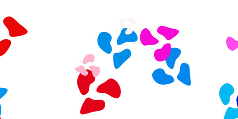 Light blue, red vector pattern with abstract shapes.