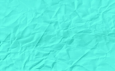 Obraz premium Crumpled paper texture background vector. retro old vintage classic grunge paper. Background or backdrop. Design blank. Pure or mostly pure cyan color.