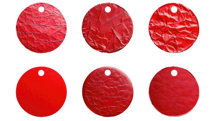Fototapeta premium Colorful Badges on White Background: Adhesive Labels and Price Tags