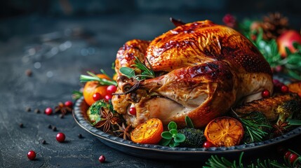 Golden Roast Turkey: Festive Holiday Feast