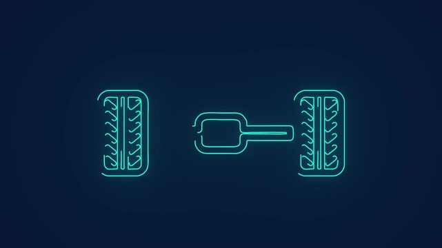 car wheel balancing and alignment automotive repair animation