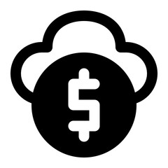 Cloud money icon
