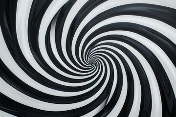 Naklejka premium mesmerizing black and white spiral pattern hypnotic swirls intricate details abstract texture optical illusion effect