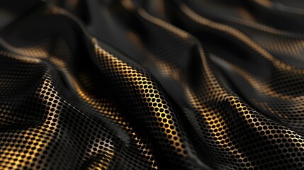 Luxury black background with gold mesh patterns, minimalistic and stylish, ultra HD high quality