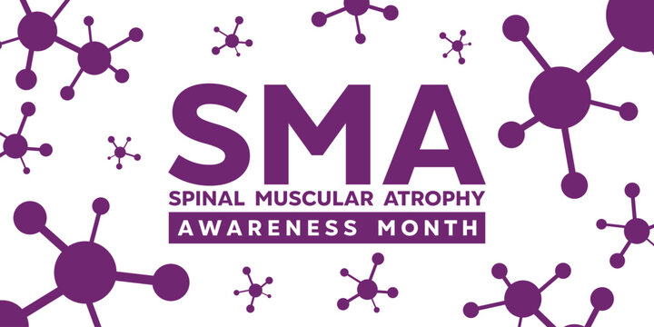 National SMA Awareness Month. Great for cards, banners, posters, social media and more. White background.