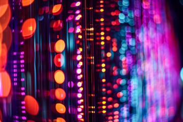 Vibrant Abstract Light Patterns with Bokeh Effect