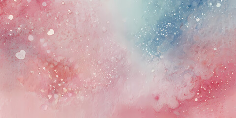 Obraz premium Dreamy Watercolor Background with Pastel Colors and Spar