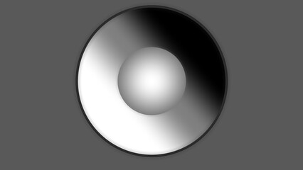 Kugel in schwarz weiß. Elegantes Design. Modern, minimalistisch