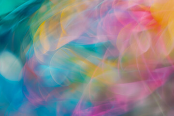 Vibrant Abstract Colorful Light Streaks, Multicolor Blurred Background