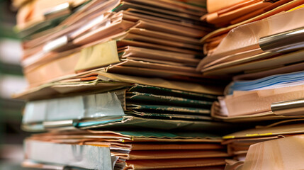 Obraz premium Paperwork retention policies help manage document lifecycles.