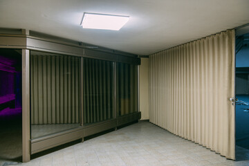 Walls, deserted corridors, windows and doors of research institutes, industrial buildings, universities.