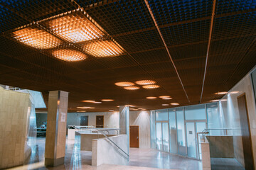 Walls, deserted corridors, windows and doors of research institutes, industrial buildings,...