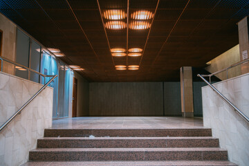 Walls, deserted corridors, windows and doors of research institutes, industrial buildings,...