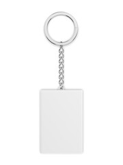 Blank pendant key chain template mockup 3d render illustration.
