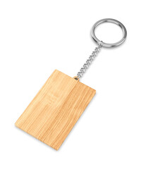 Blank pendant key chain template mockup 3d render illustration.