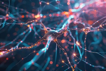 neural network visualization of digital brain connections artificial intelligence and connectome concept illustration