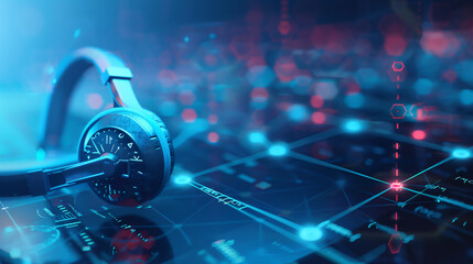 Communication support theme featuring call center and customer service help desk.