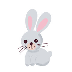 Cute hare, rabbit animals. Baby bunny character for childish illustration