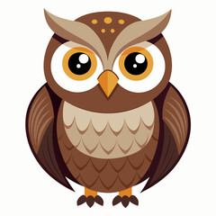 Owl Vector Wild forest bird