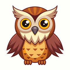 Owl Vector Wild forest bird