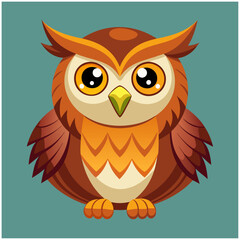 Owl Vector Wild forest bird