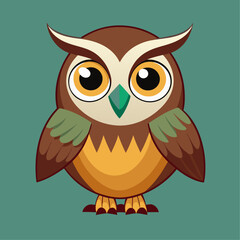 Owl Vector Wild forest bird