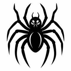 Halloween spider black vector silhouette