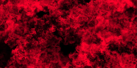 Abstract Beautiful luxury dark red grunge watercolor background. Red and black sky with wispy clouds with turquoise texture. Red color old concrete grainy texture surface.